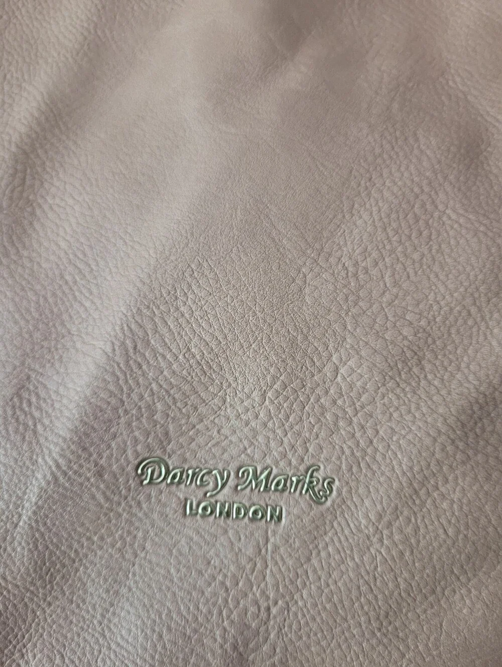 Darcy Marks  London Rose Pink Faux Leather Shoulder Bag with Stud Trim